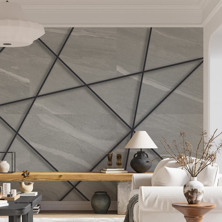 Lignes noires sur une surface blanche
