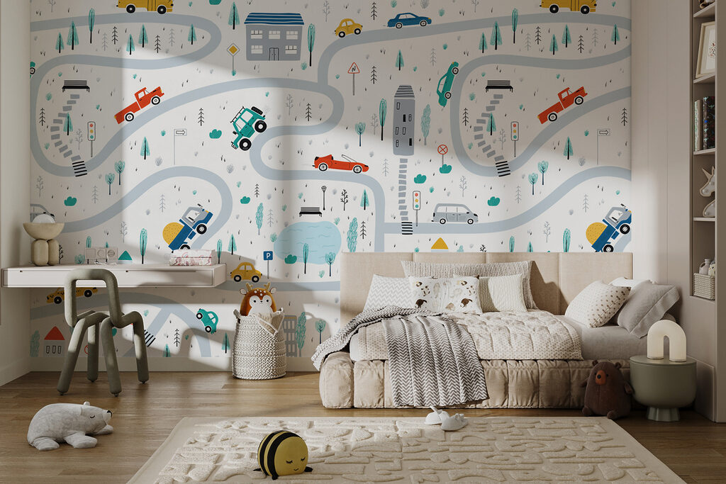 Map of cars and buildings Map of cars and buildings