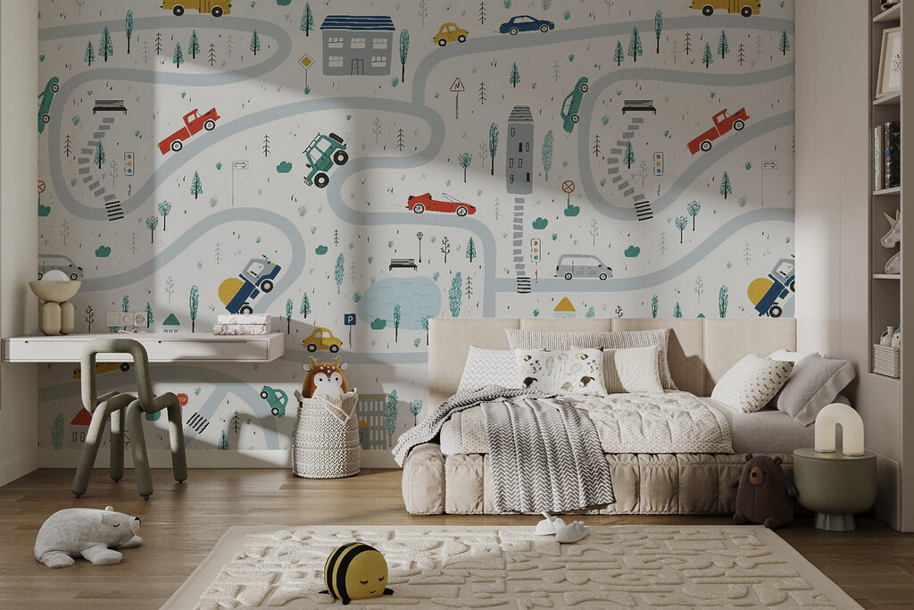 Map of cars and buildings Map of cars and buildings