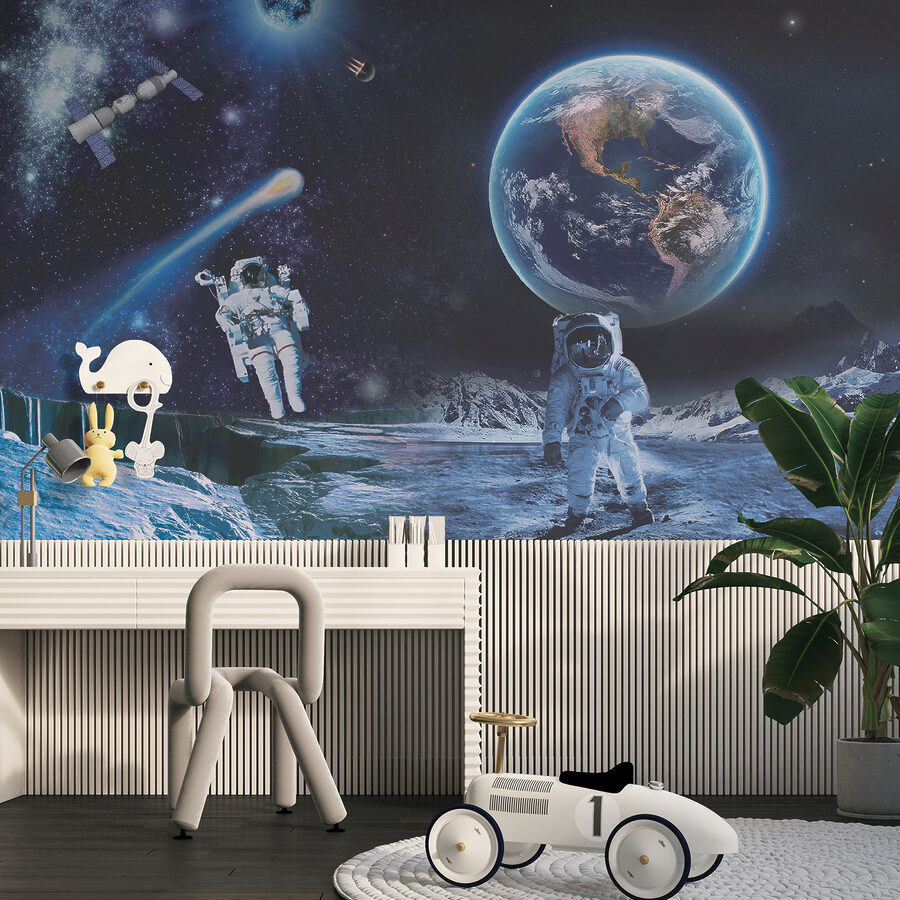 Astronautes sur la lune