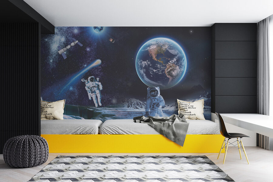 Astronautes sur la lune
