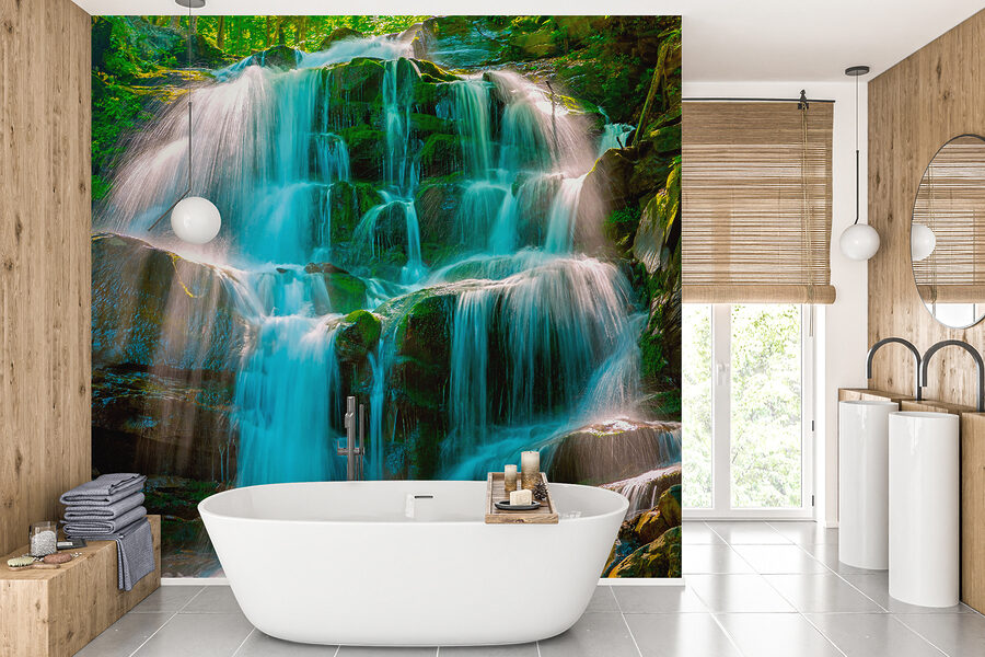 Papier peint Chute d'eau dans les bois – Image 10