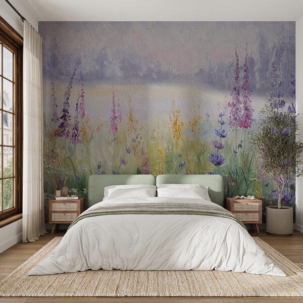 Peinture de fleurs dans un champ Peinture de fleurs dans un champ