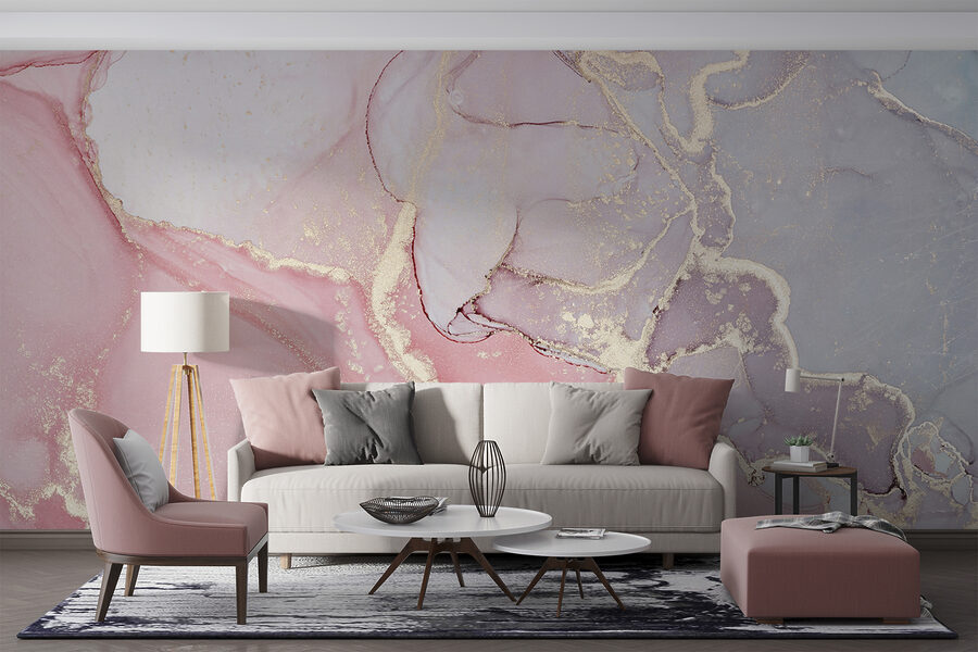 L'art éthéré du marbre pastel se déploie.