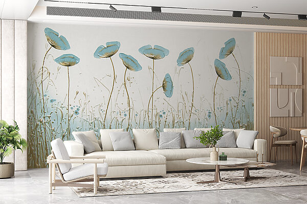 Peinture de fleurs dans un champ Peinture de fleurs dans un champ