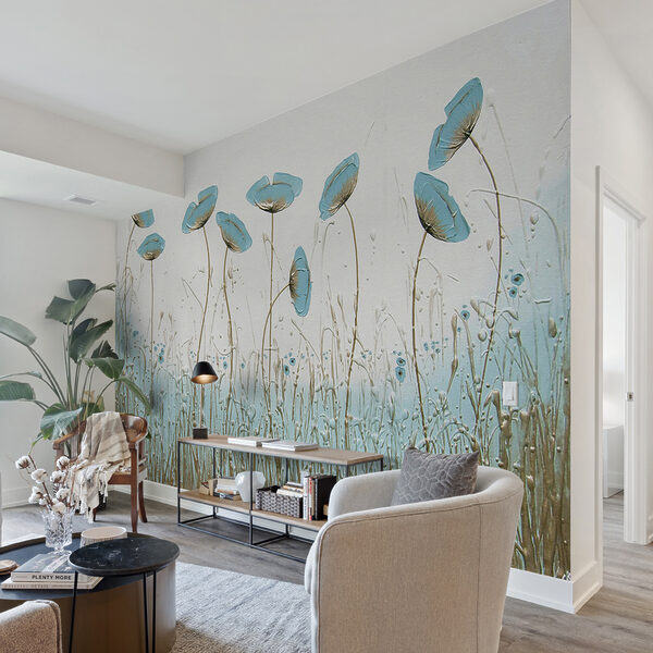 Peinture de fleurs dans un champ Peinture de fleurs dans un champ