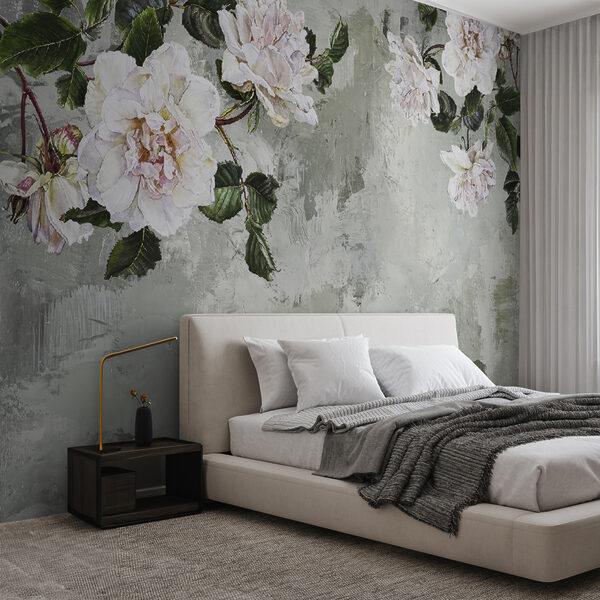 Peinture de fleurs sur un mur Peinture de fleurs sur un mur