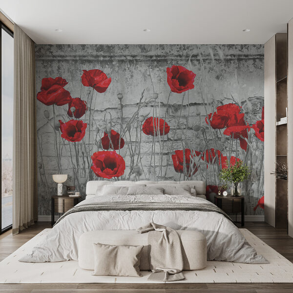 Fleurs rouges dans un champ Fleurs rouges dans un champ