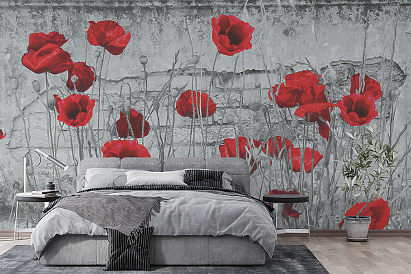 Fleurs rouges dans un champ Fleurs rouges dans un champ