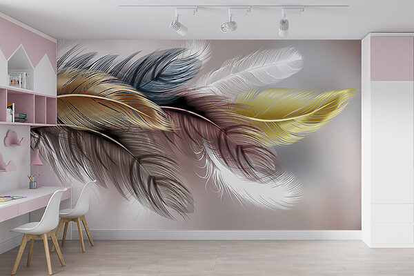Groupe de plumes colorées Groupe de plumes colorées