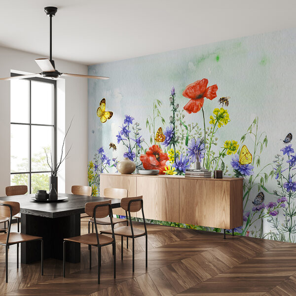 Peinture de fleurs et de papillons Peinture de fleurs et de papillons