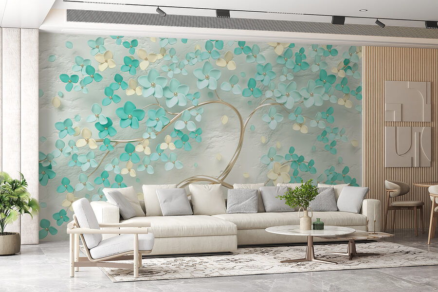 Arbre avec fleurs et feuilles Arbre avec fleurs et feuilles
