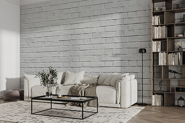 Mur de briques blanches avec de nombreuses petites briques Mur de briques blanches avec de nombreuses petites briques