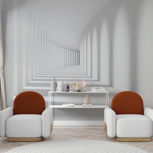 White room with columns and light White room with columns and light