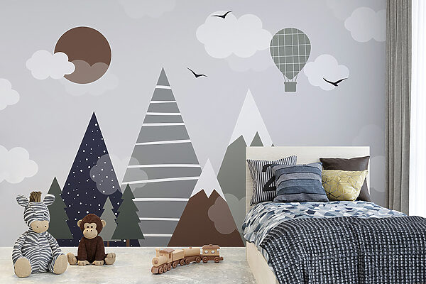 Paysage avec arbres et montagnes Paysage avec arbres et montagnes