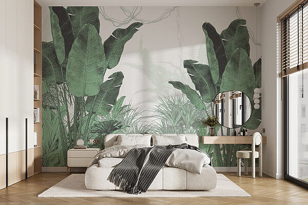 Groupe de plantes avec feuilles Groupe de plantes avec feuilles