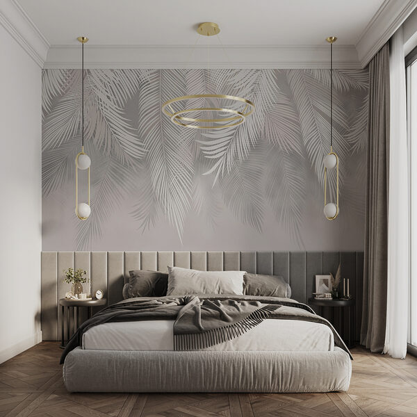 Feuilles blanches sur fond gris Feuilles blanches sur fond gris