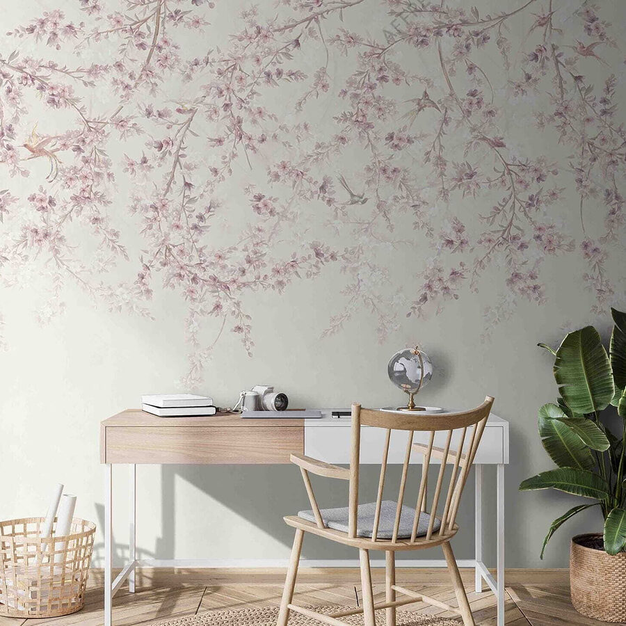 Peinture d'oiseaux sur une branche d'arbre Peinture d'oiseaux sur une branche d'arbre