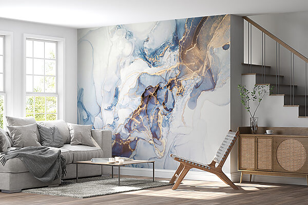 Art abstrait bleu et blanc. Art abstrait bleu et blanc.