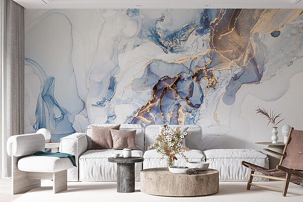 Art abstrait bleu et blanc. Art abstrait bleu et blanc.