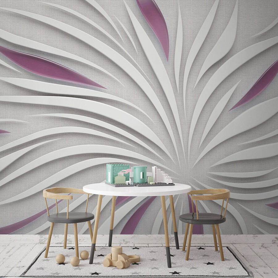 Un motif blanc et violet