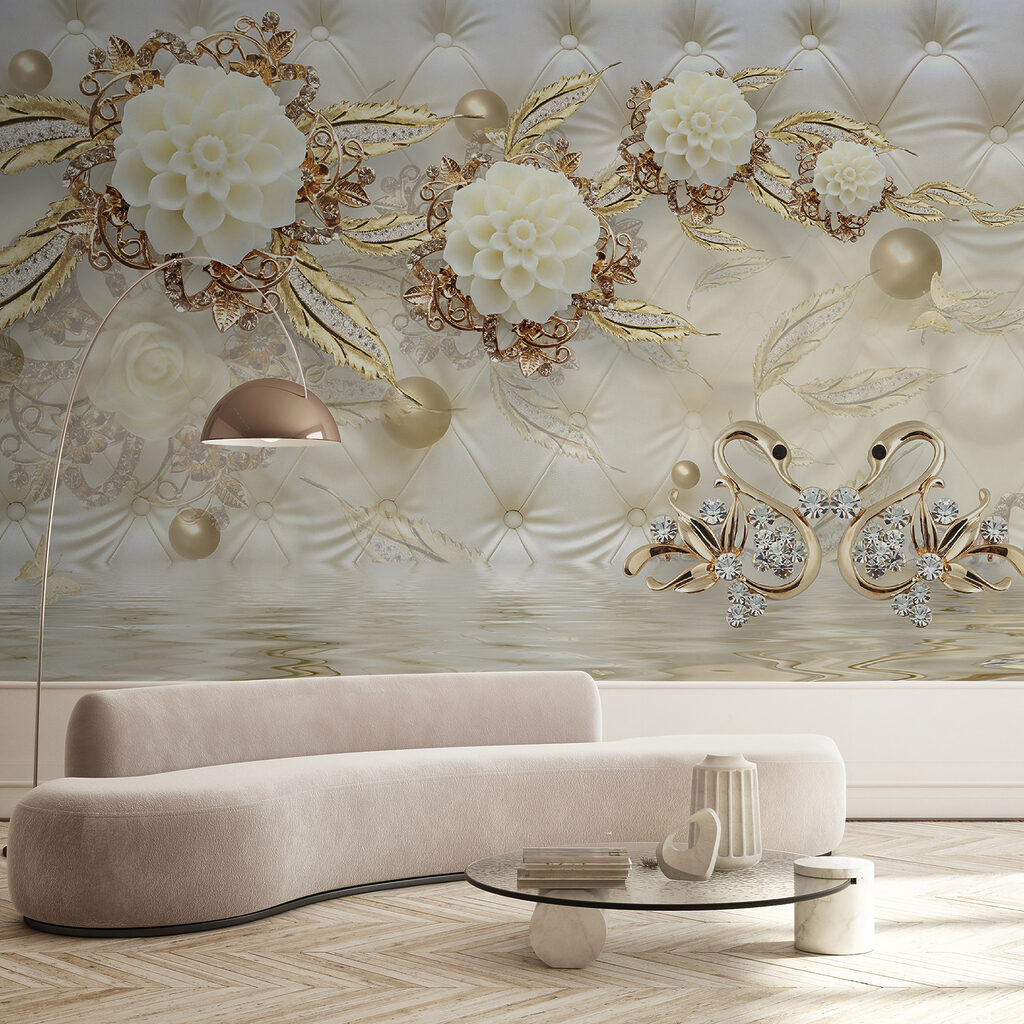 Elegant floral design on luxurious texture Elegant floral design on luxurious texture
