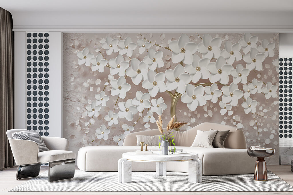 Elegant White Flowers in Elegant Vase Elegant White Flowers in Elegant Vase