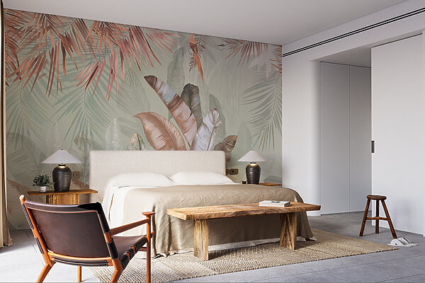 Feuillage tropical dans des tons doux et pastel. Feuillage tropical dans des tons doux et pastel.
