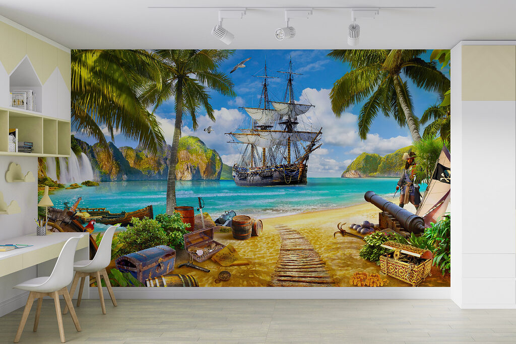 Pirate ship on a beach Pirate ship on a beach