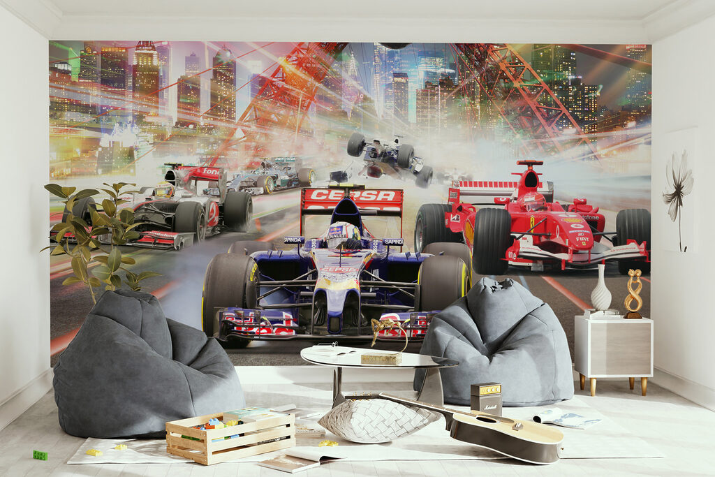 Race car racing on a track Race car racing on a track