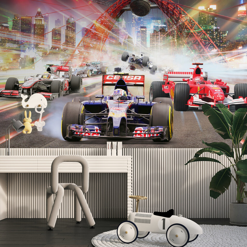 Race car racing on a track Race car racing on a track