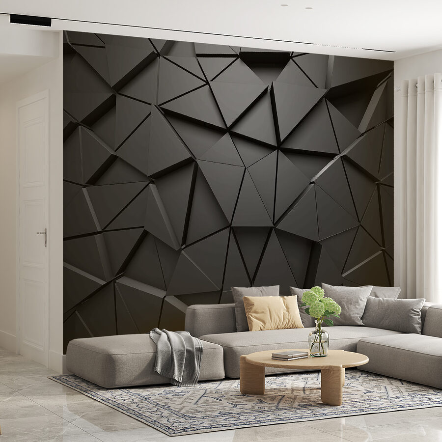 Motif triangulaire noir sur une surface
