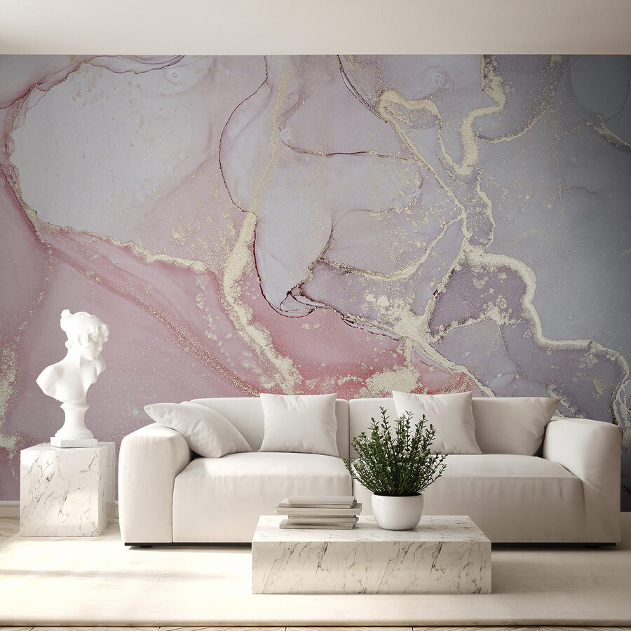 L'art éthéré du marbre pastel se déploie.