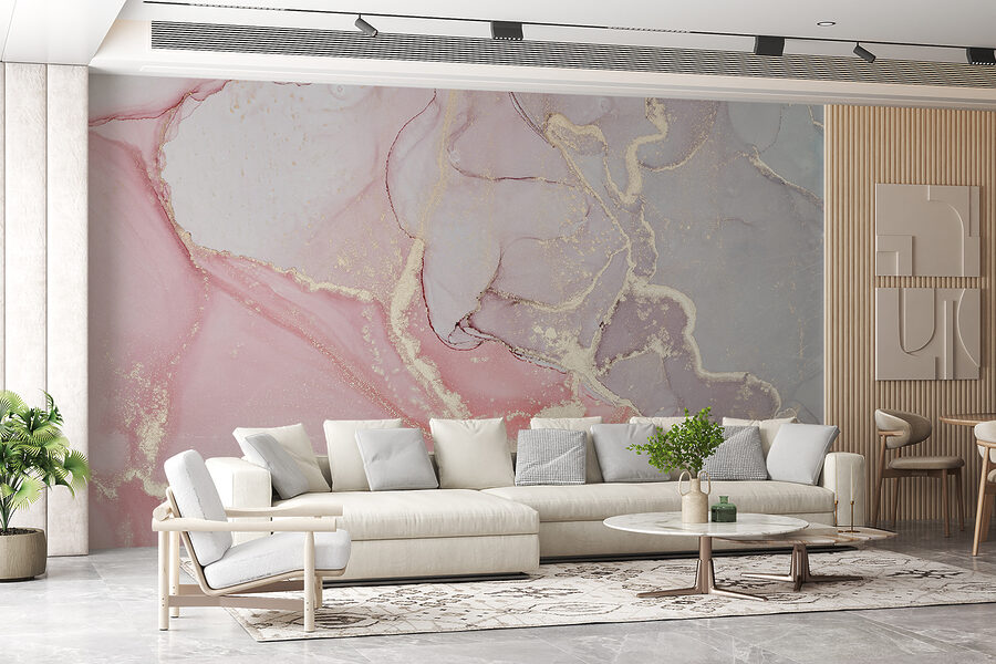 L'art éthéré du marbre pastel se déploie.
