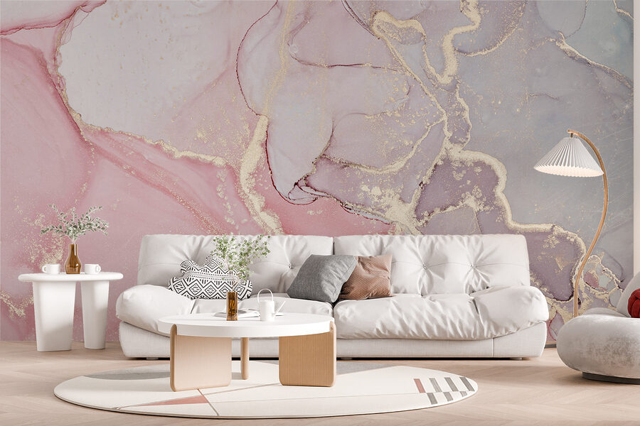 L'art éthéré du marbre pastel se déploie.