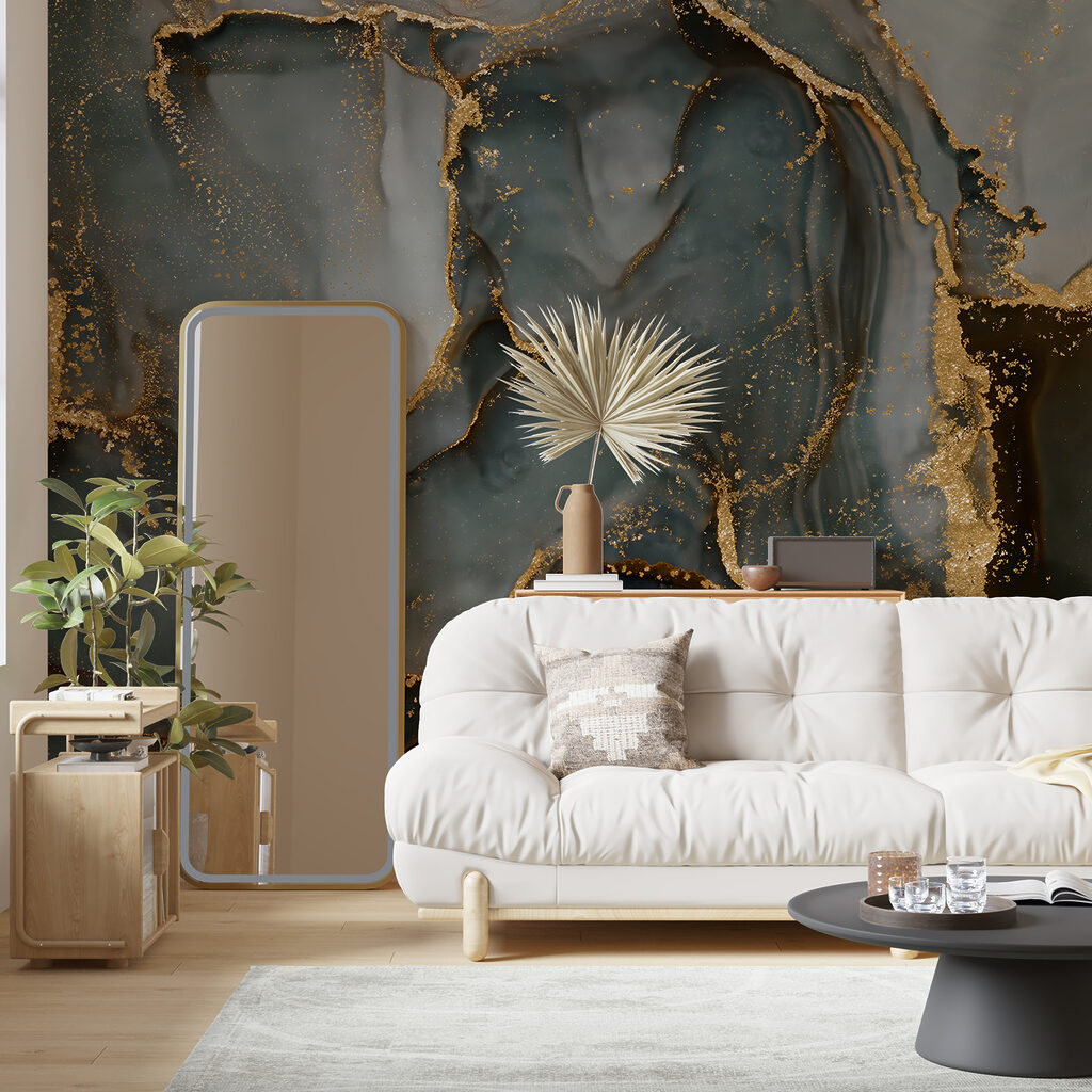 Swirling hues of teal and copper Swirling hues of teal and copper