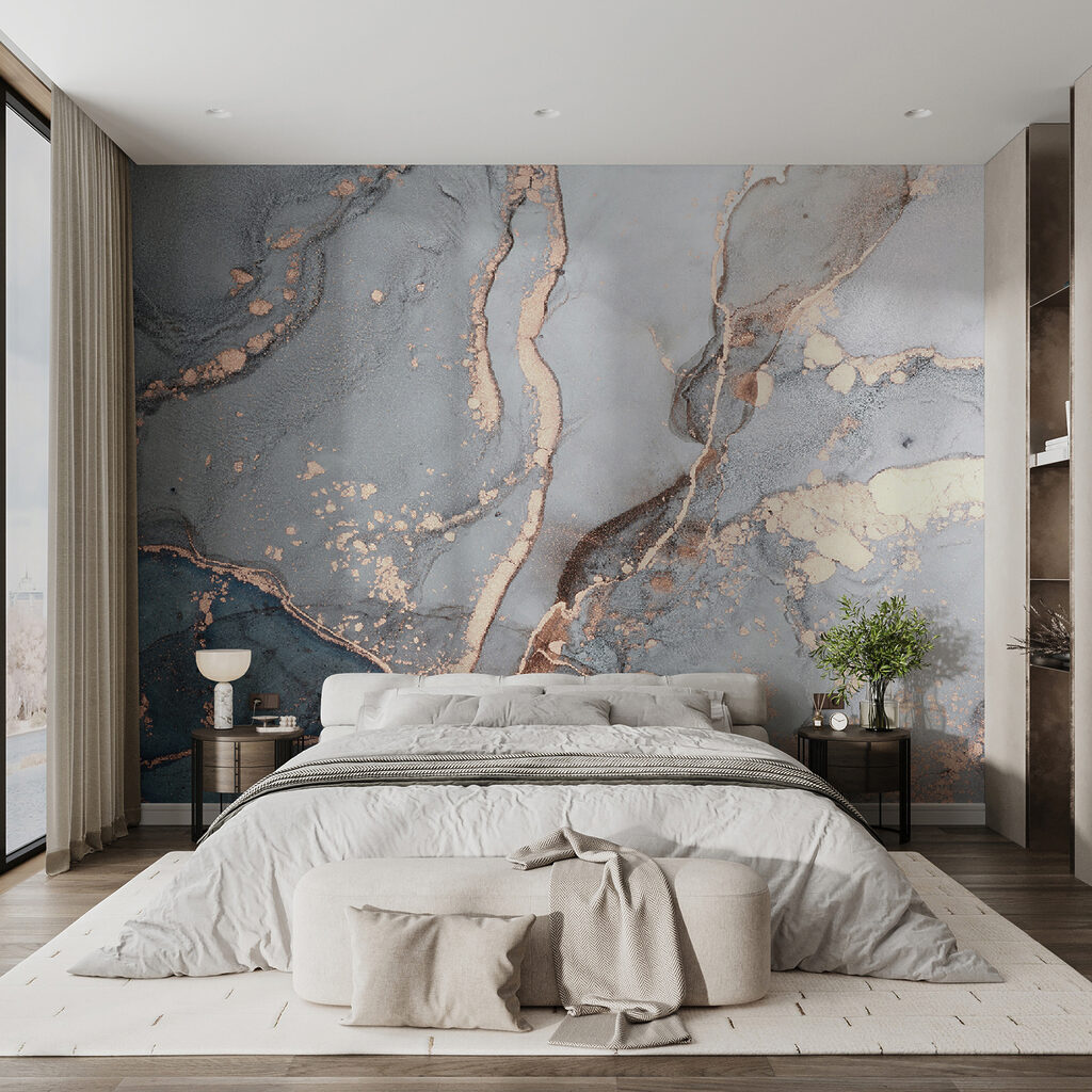 Ethereal Blue and Copper Swirls Ethereal Blue and Copper Swirls