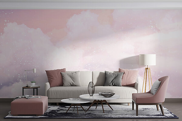Ciel rose avec nuages Ciel rose avec nuages
