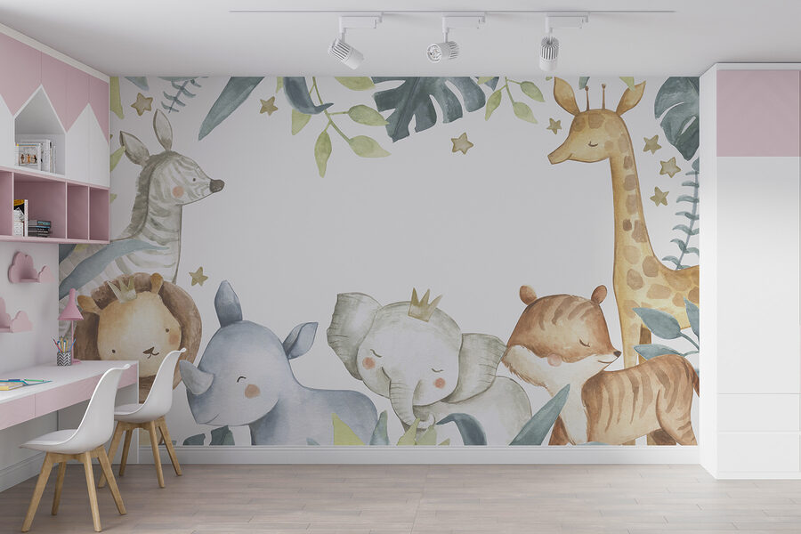Cadre aquarelle d'animaux