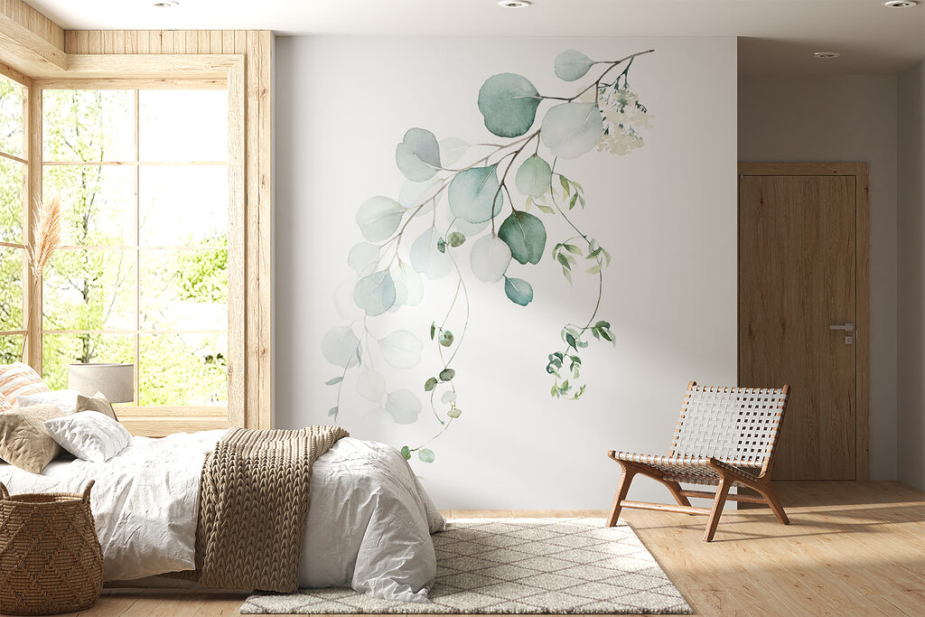 Watercolor of a branch with leaves Watercolor of a branch with leaves