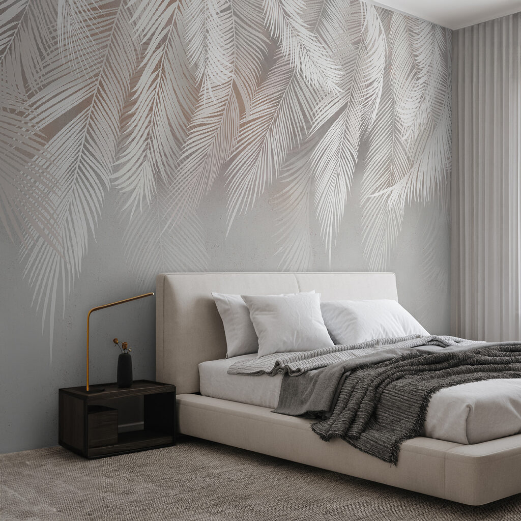 White feather pattern on a white background White feather pattern on a white background