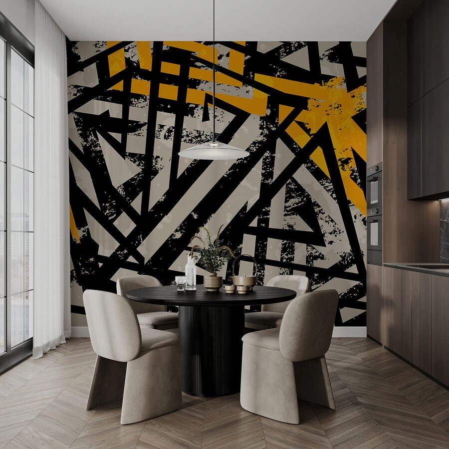 Motif noir et jaune
