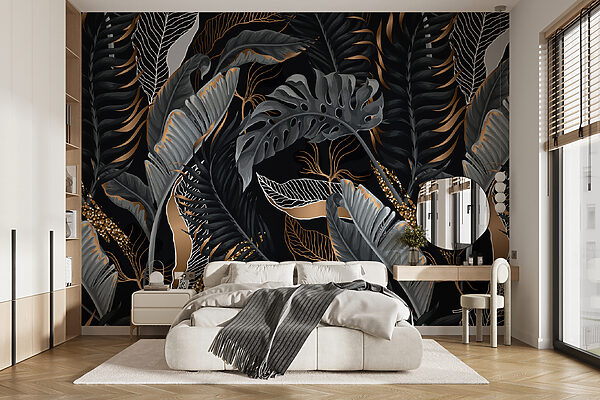 Feuillage tropical luxuriant aux accents chatoyants Feuillage tropical luxuriant aux accents chatoyants