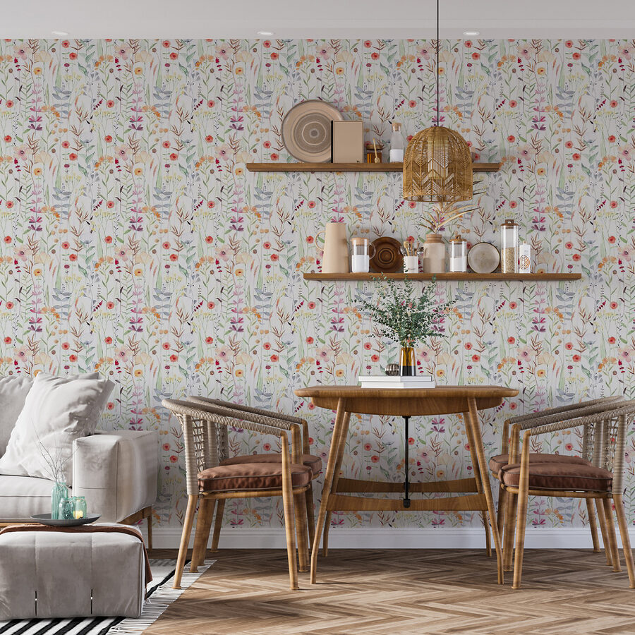 Motif de fleurs et de plantes