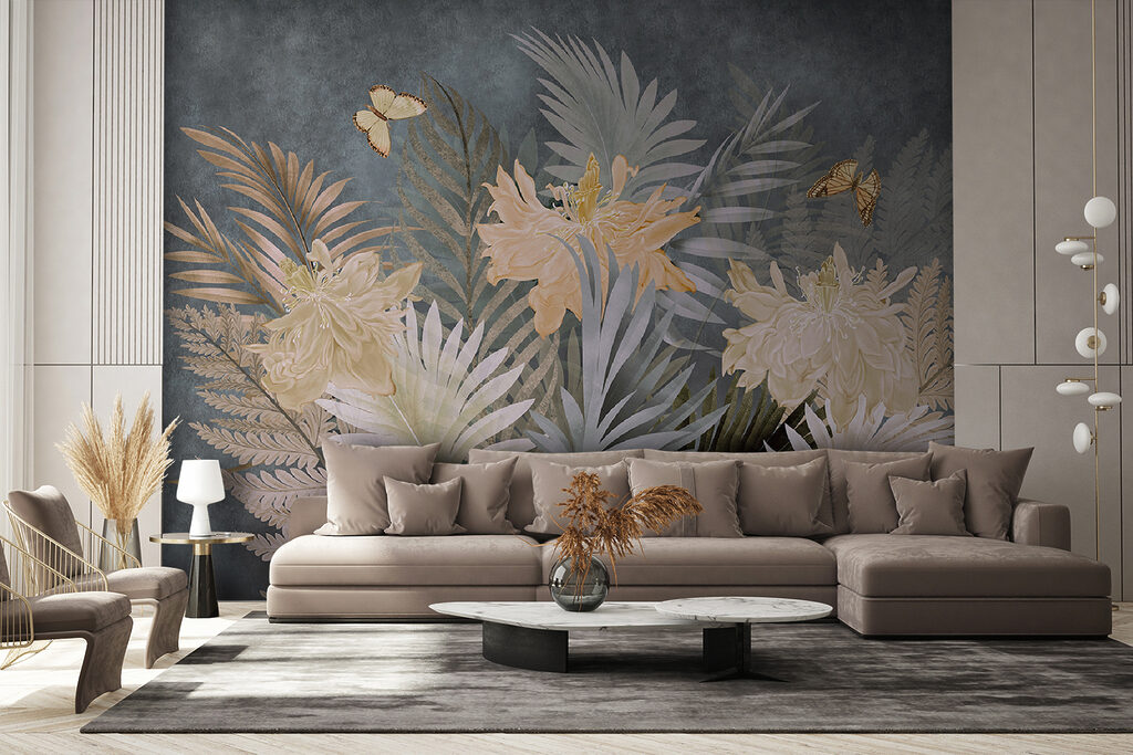 Elegant blooms and delicate butterflies Elegant blooms and delicate butterflies