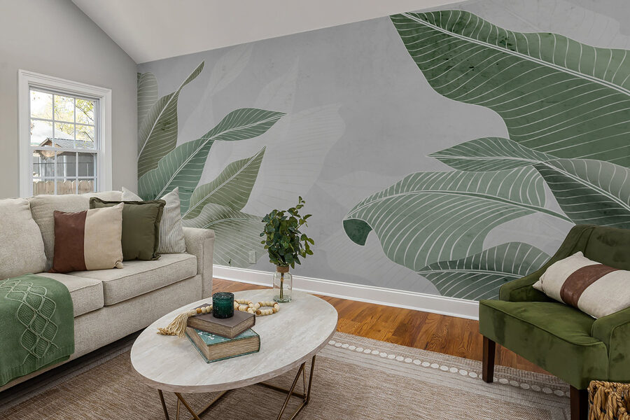 Des verts doux et des textures apaisantes
