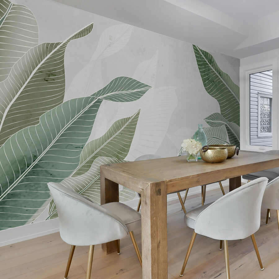 Des verts doux et des textures apaisantes