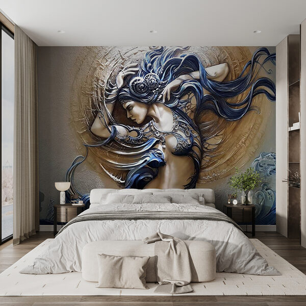 Peinture d'une femme aux cheveux longs Peinture d'une femme aux cheveux longs
