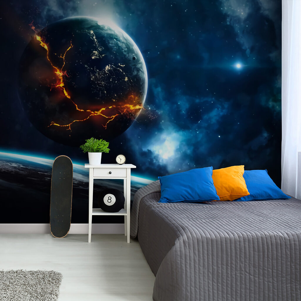 Planet with a crack in the earth Planet with a crack in the earth