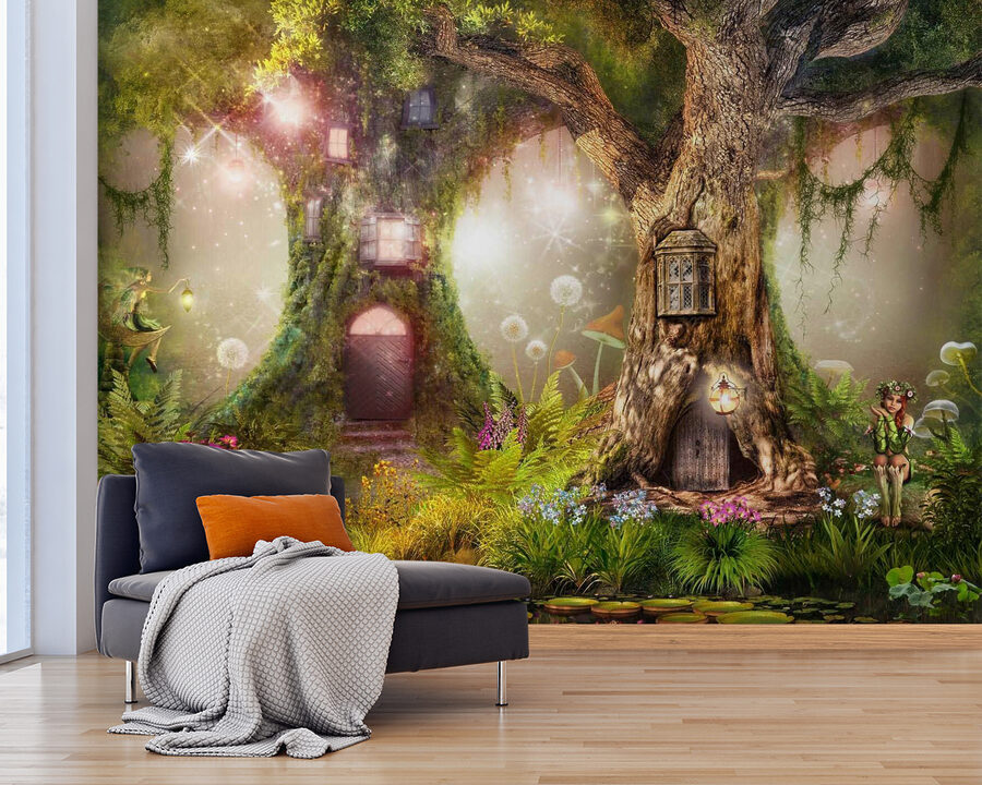 Une maison de fées dans un arbre